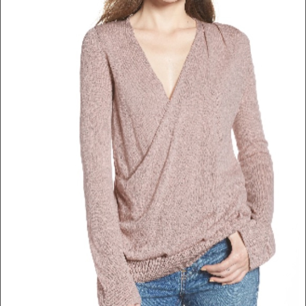Hinge Surplice Sweater, size Large